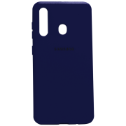 Силиконовый чехол SOFT Silicone Case для Samsung A20/ A30 HQ (с логотипом) синий