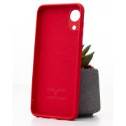 Силиконовый чехол SOFT Silicone Case для Samsung A03 Core (ТРИЗУБ) красный
