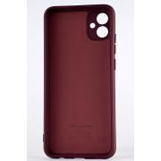 Силиконовый чехол SOFT Silicone Case для Samsung A04e (без лого) бордовый