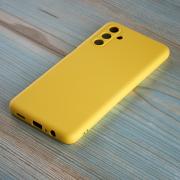 Силиконовый чехол SOFT Silicone Case для Samsung A04S (без лого) лимонный