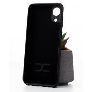 Силиконовый чехол SOFT Silicone Case для Samsung A03 Core (ТРИЗУБ) черный