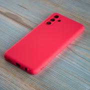 Силиконовый чехол SOFT Silicone Case для Samsung A04S (без лого) малиновый