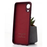 Силиконовый чехол SOFT Silicone Case для Samsung A03 Core (ТРИЗУБ) бордовый