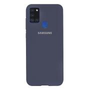 Силиконовый чехол SOFT Silicone Case для Samsung A21/A215 HQ (с логотипом) темно-синий