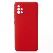 Силиконовый чехол SOFT Silicone Case для Samsung A51 (без лого) красный