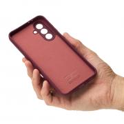 Силиконовый чехол SOFT Silicone Case для Samsung A56 (без лого) бордовый