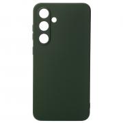 Силиконовый чехол SOFT Silicone Case для Samsung S24 FE (без лого) темно-зеленый