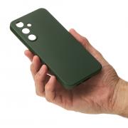 Силиконовый чехол SOFT Silicone Case для Samsung S24 FE (без лого) темно-зеленый