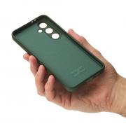Силиконовый чехол SOFT Silicone Case для Samsung S24 FE (без лого) темно-зеленый