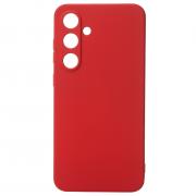 Силиконовый чехол SOFT Silicone Case для Samsung S24 FE (без лого) красный