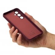 Силиконовый чехол SOFT Silicone Case для Samsung S24 FE (без лого) бордовый