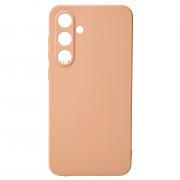 Силиконовый чехол SOFT Silicone Case для Samsung S24 FE (без лого) пудра