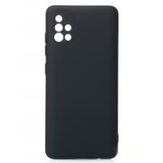 Силиконовый чехол SOFT Silicone Case для Samsung A51 (без лого) черный
