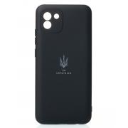 Силиконовый чехол SOFT Silicone Case для Samsung A03 (ТРИЗУБ) черный