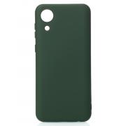 Чехол Soft Silicone Case для Samsung A03 Core (темно-зеленый, микрофибра)