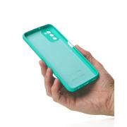 Силиконовый чехол SOFT Silicone Case для Samsung A03S (без лого) бирюза