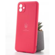 Силиконовый чехол SOFT Silicone Case для Samsung A04 (ТРИЗУБ) малиновый