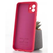 Силиконовый чехол SOFT Silicone Case для Samsung A04 (ТРИЗУБ) малиновый