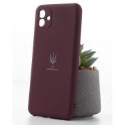 Силиконовый чехол SOFT Silicone Case для Samsung A04 (ТРИЗУБ) бордовый