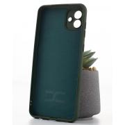 Силиконовый чехол SOFT Silicone Case для Samsung A04 (ТРИЗУБ) темно-зеленый