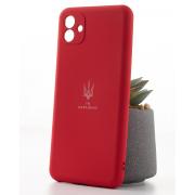 Силиконовый чехол SOFT Silicone Case для Samsung A04 (ТРИЗУБ) красный
