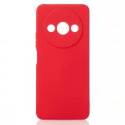 Силиконовый чехол SOFT Silicone Case для Xiaomi Redmi A3/ A3X/ Poco C61 (без лого) красный