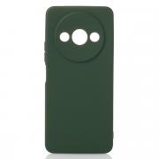 Силиконовый чехол SOFT Silicone Case для Xiaomi Redmi A3/ A3X/ Poco C61 (без лого) темно-зеленый