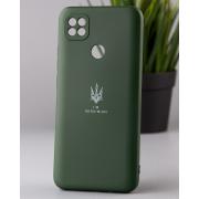Силиконовый чехол SOFT Silicone Case для Xiaomi Redmi 10A (ТРИЗУБ) темно-зеленый