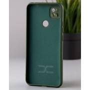Силиконовый чехол SOFT Silicone Case для Xiaomi Redmi 10A (ТРИЗУБ) темно-зеленый