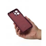 Силиконовый чехол SOFT Silicone Case для Xiaomi Redmi 12 (без лого) бордовый
