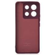 Силиконовый чехол SOFT Silicone Case для Xiaomi Redmi Note 13 Pro 5G/ Poco X6 5G (без лого) бордовый