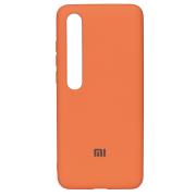 Силиконовый чехол SOFT Silicone Case для Xiaomi Mi 10 Pro HQ (с логотипом) оранжевый