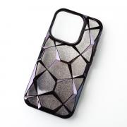 Силиконовый чехол THREE-DIMENSIONAL DIAMOND для iPhone 15 Pro Max черный