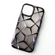 Силиконовый чехол THREE-DIMENSIONAL DIAMOND для iPhone 14 черный