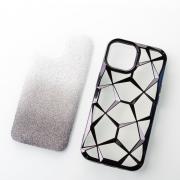 Силиконовый чехол THREE-DIMENSIONAL DIAMOND для iPhone 15 черный