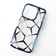 Силиконовый чехол THREE-DIMENSIONAL DIAMOND для iPhone 15 Pro синий