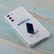 Силиконовый чехол WS SHOCKPROOF для Samsung S21 FE прозрачный