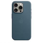 Тканевый чехол MagSafe WOVEN для iPhone 15 Pro темно-синий