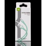 USB cable DC Lightning (CL-12) 2.1A зеленый