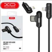 USB cable XO Lightning (NB38) Audio transpose черный