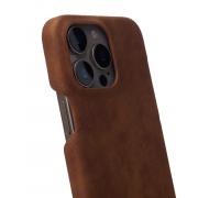 Чехол LEATHER Case для iPhone 14 Pro brown