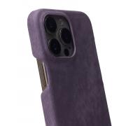Чехол LEATHER Case для iPhone 15 Pro deep purple