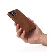 Чехол LEATHER Case для iPhone 15 Pro Max brown