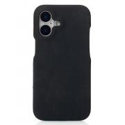 Защитный чехол для iPhone 16 (black, экокожа, TPU)