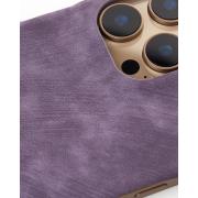 Чехол LEATHER Case для iPhone 16 Pro deep purple