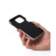 Чехол LEATHER Case для iPhone 16 Pro natural titanium