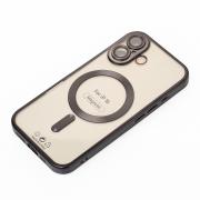 Чехол Shining matte magsafe с защитой камеры для iPhone 16 black