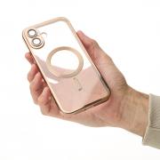 Чехол Shining matte magsafe с защитой камеры для iPhone 16 Plus desert titanium