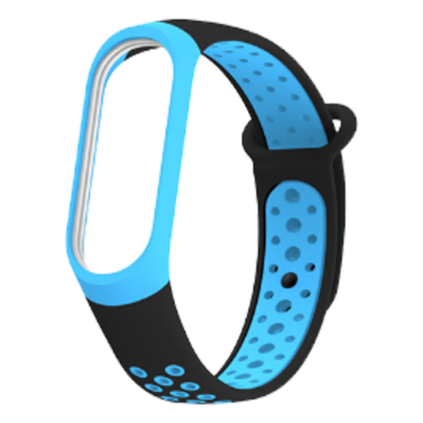 Ремешок для Mi Band 3/4 NIKE STYLE_Type1 голубой/черный