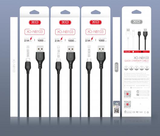 USB cable XO Type-C (NB103) Bell 1m белый